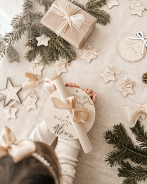 Wunschzettel Tafel personalisiert aus Holz