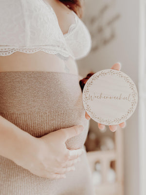20 Meilensteinkarten Schwangerschaft aus Holz 20 Stück - BohoWildflowerVibes