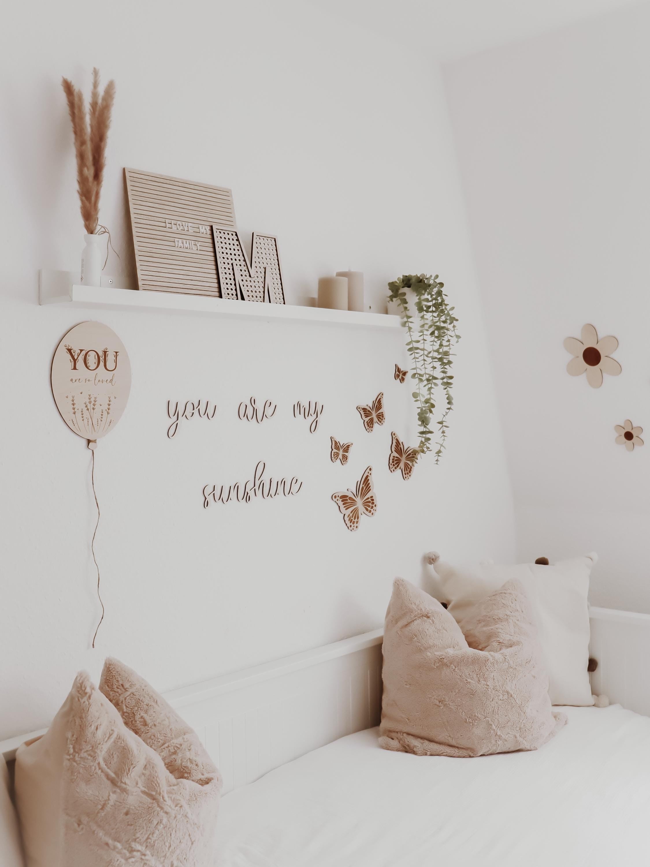 3 Holzblumen - graviert - BohoWildflowerVibes