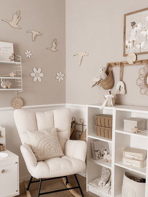 Holzblumen - weiß Birke