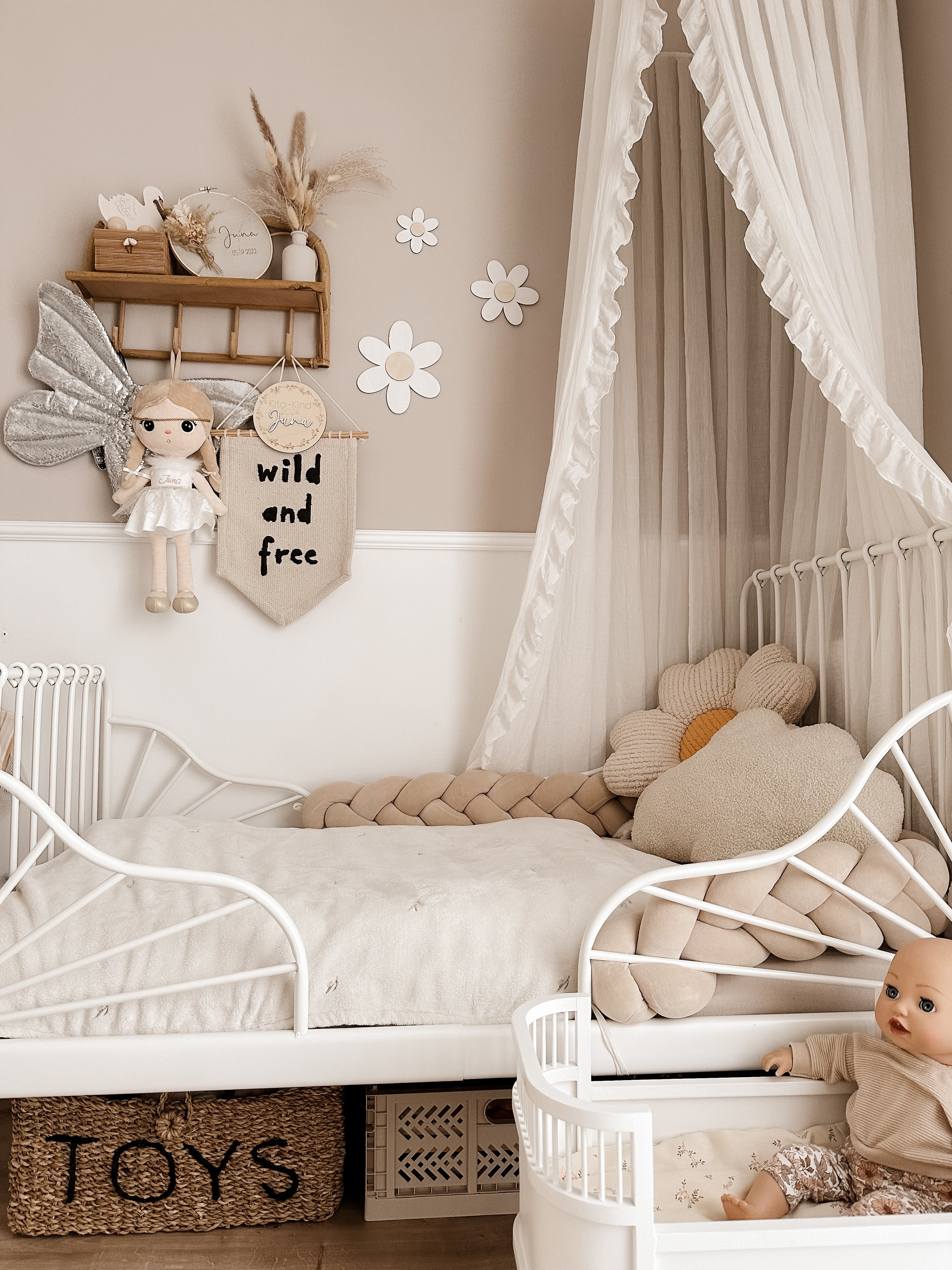 Holzblumen - weiß Birke