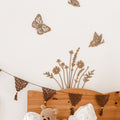 3 Schmetterlinge aus Holz - Nussbraun Wanddekoration, Kinderzimmer - BohoWildflowerVibes
