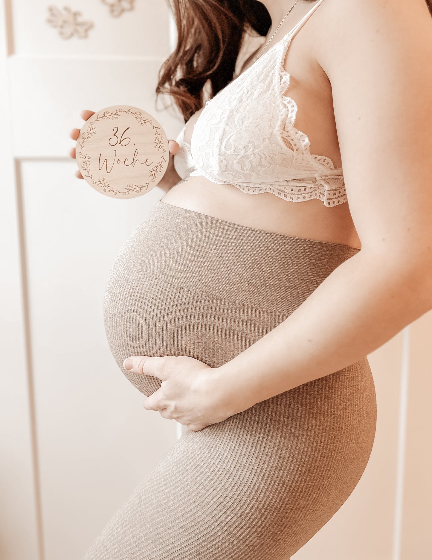 Schwangerschaft Meilensteinkarten aus Holz, Wochen, Schwangerschaft verkünden, Baby, Geburt