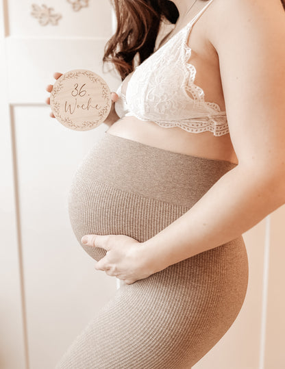 Schwangerschaft Meilensteinkarten aus Holz, Wochen, Schwangerschaft verkünden, Baby, Geburt