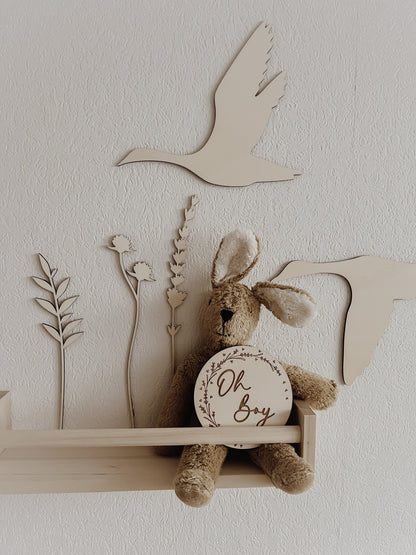 4 Fluggänse aus Holz Wanddeko Kinder- und Babyzimmer minimalistisch - BohoWildflowerVibes