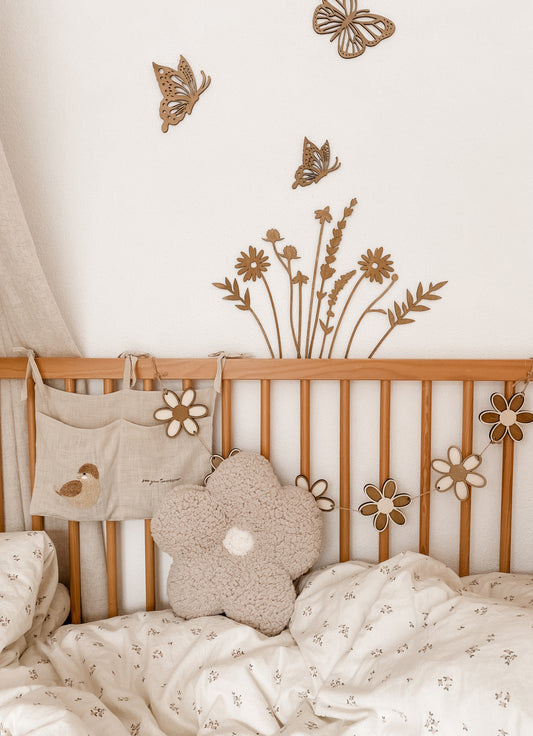 Wildblumen aus Holz - Nussbraun