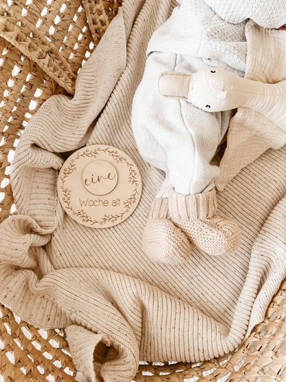 Meilensteinkarten - Baby erstes Jahr mit Einlegescheiben