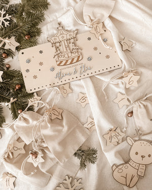 Adventskalender aus Holz personalisiert - Karussell