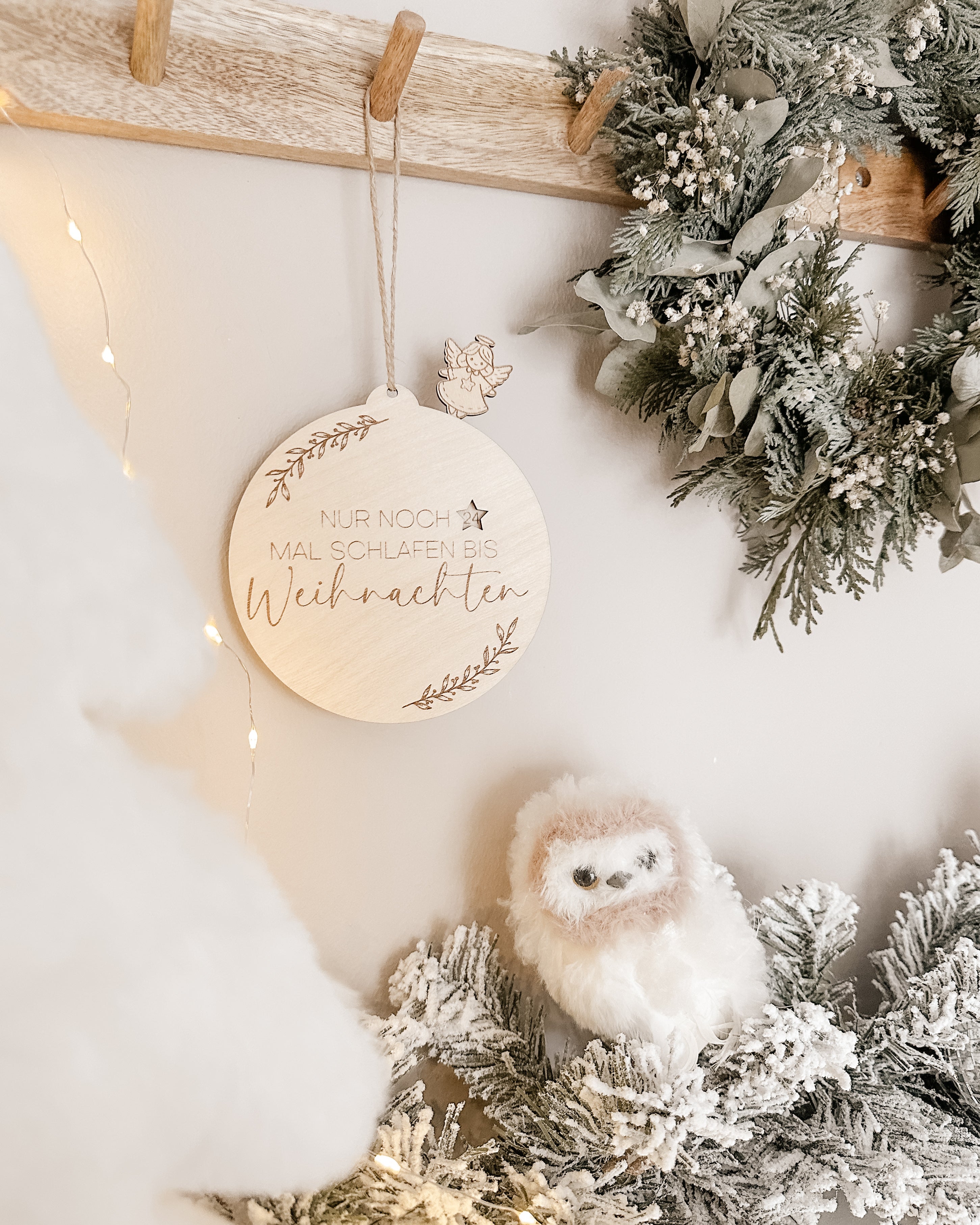 Countdowntafel Weihnachten aus Holz