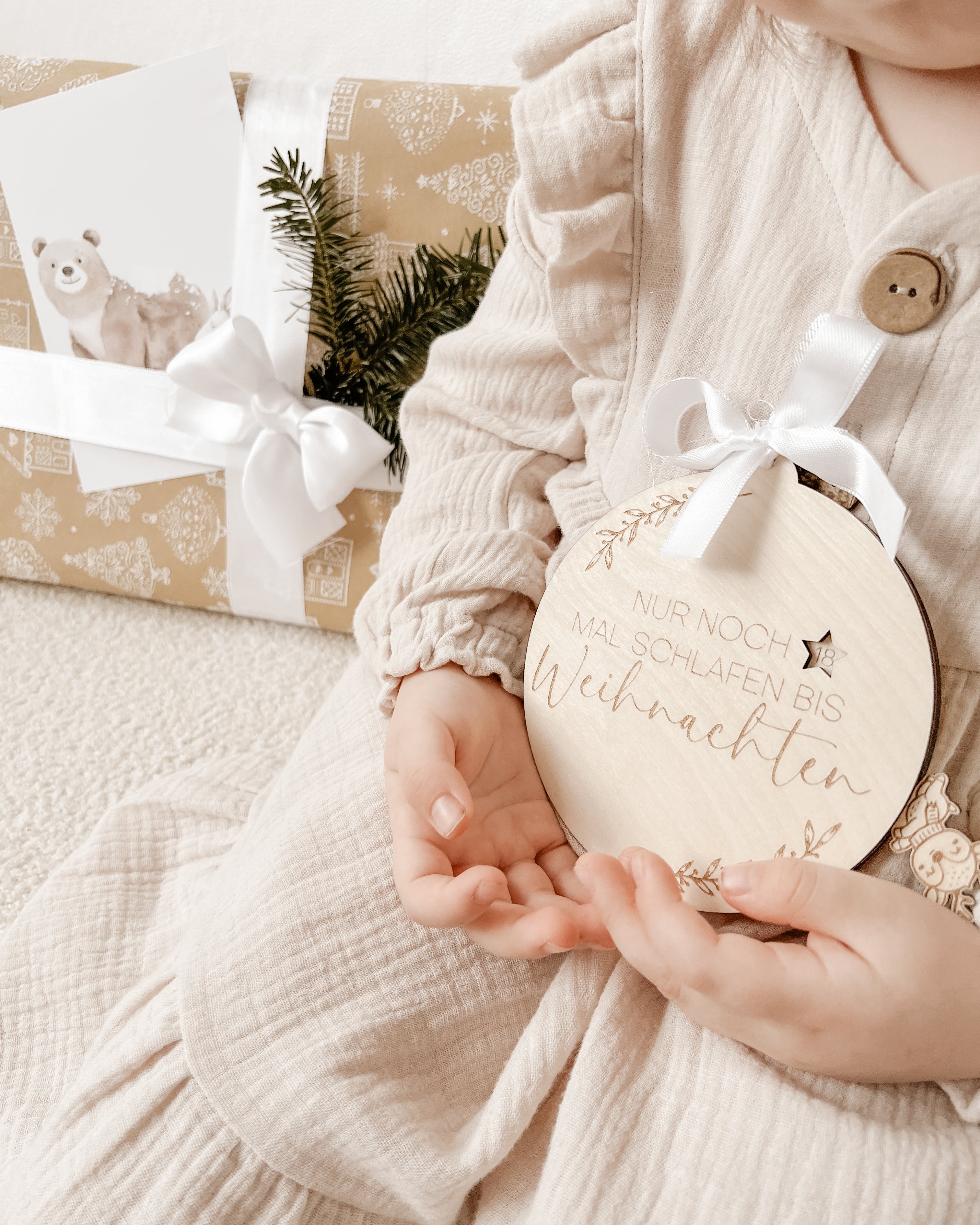 Countdowntafel Weihnachten aus Holz