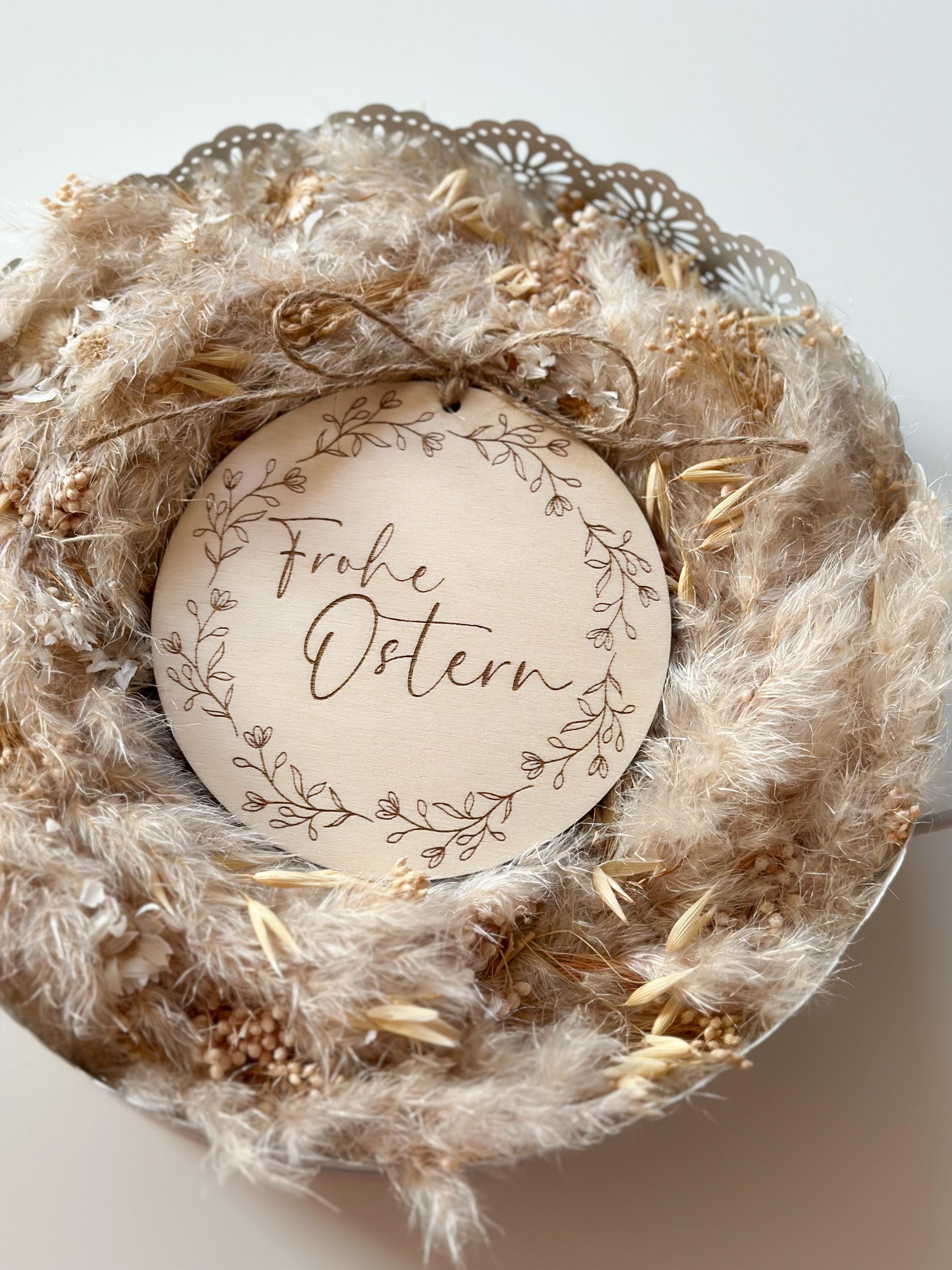 Frohe Ostern Tafel - BohoWildflowerVibes