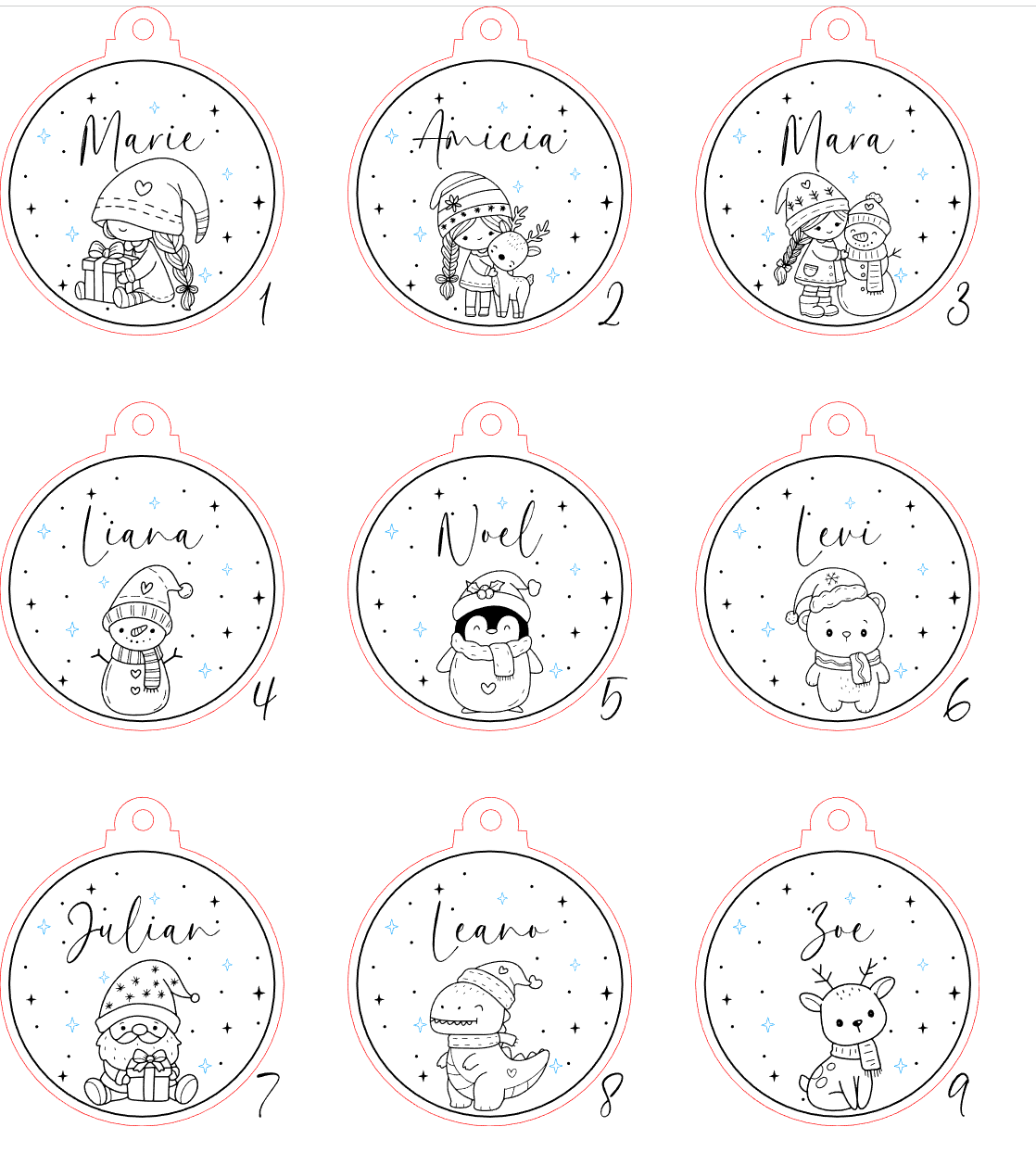 Geschenkanhänger Christbaumschmuck aus Holz – Persönliche Weihnachtsdeko