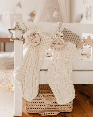 Geschenkanhänger Christbaumschmuck aus Holz – Persönliche Weihnachtsdeko