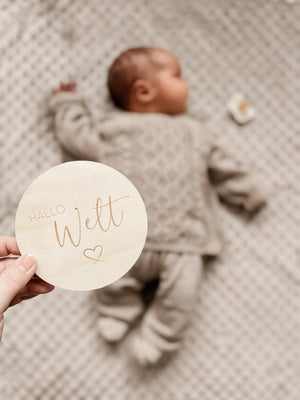 Hallo Welt Meilensteinkarte