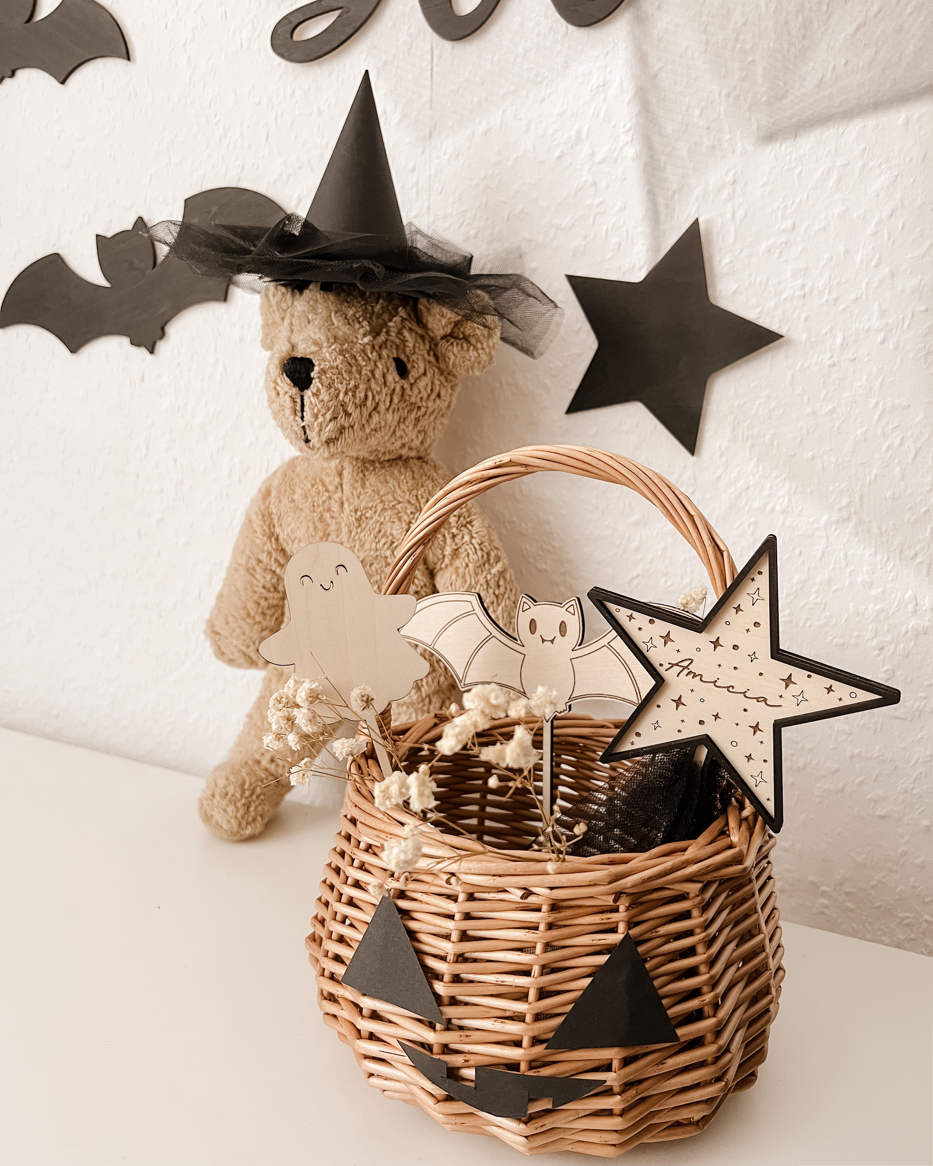 Halloween Muffintopper/Caketopper - Geist Fledermaus