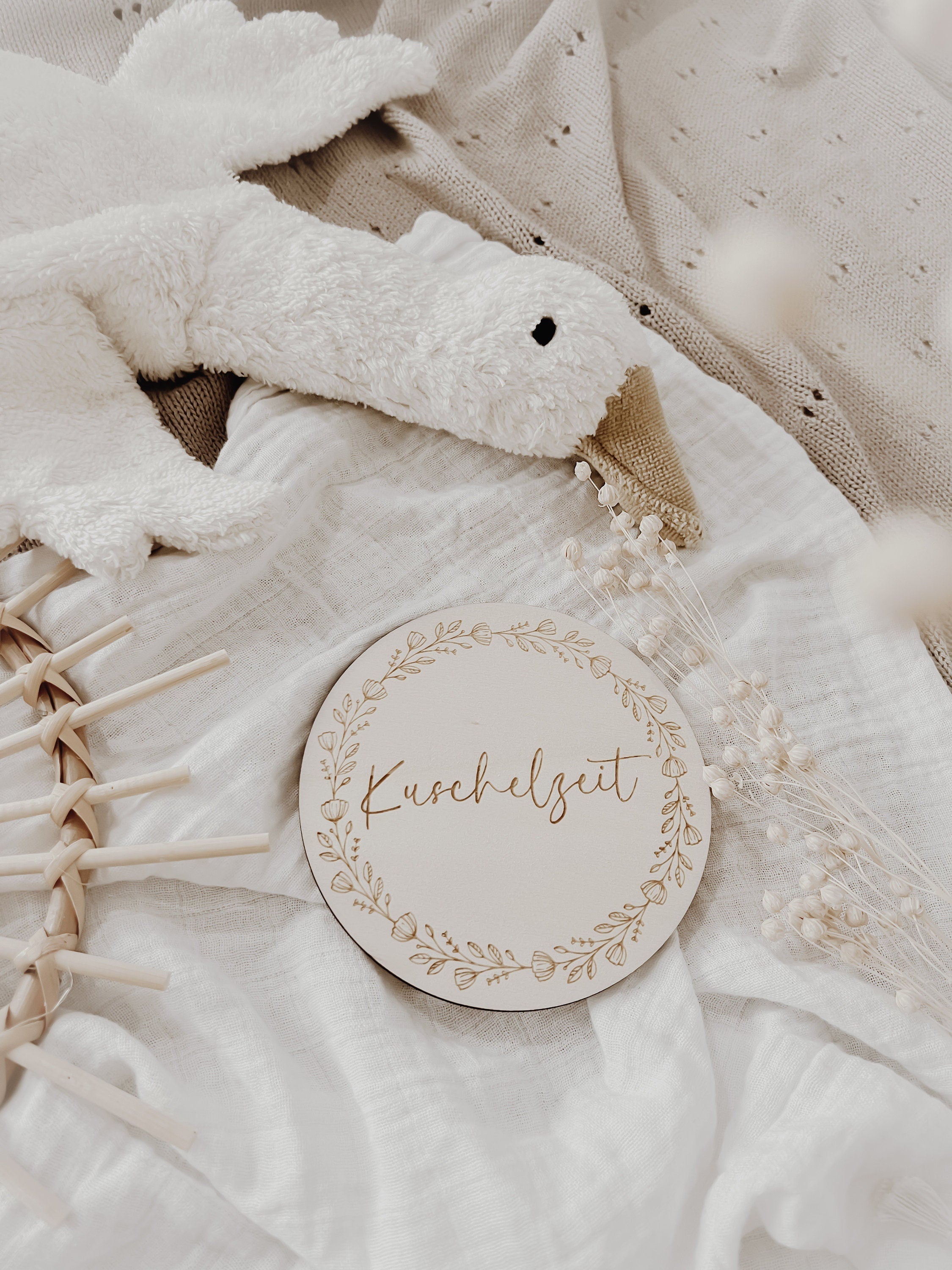 Kuschelzeit Meilensteinkarte Baby, Babys erstes Jahr - BohoWildflowerVibes