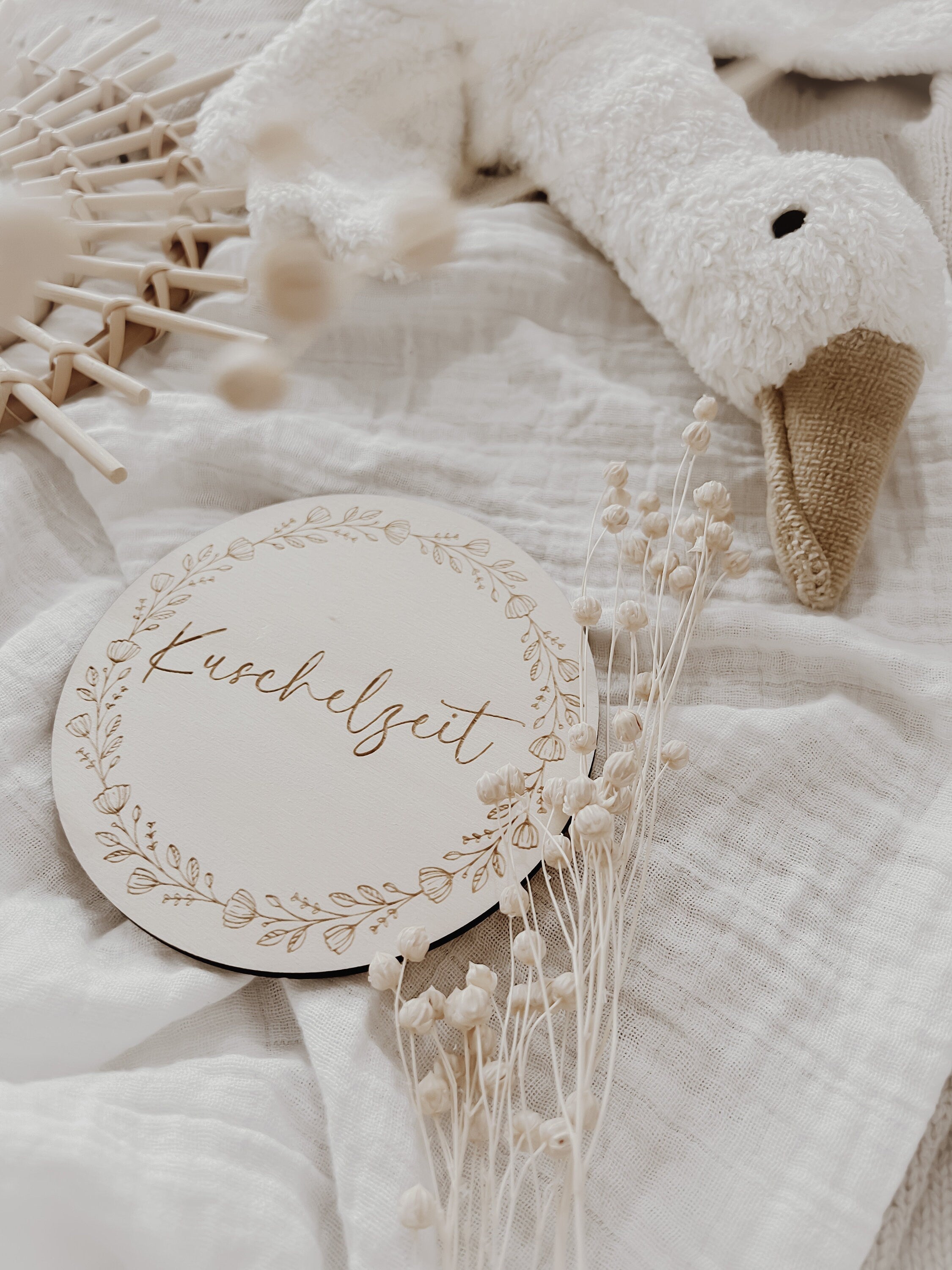 Kuschelzeit Meilensteinkarte Baby, Babys erstes Jahr - BohoWildflowerVibes