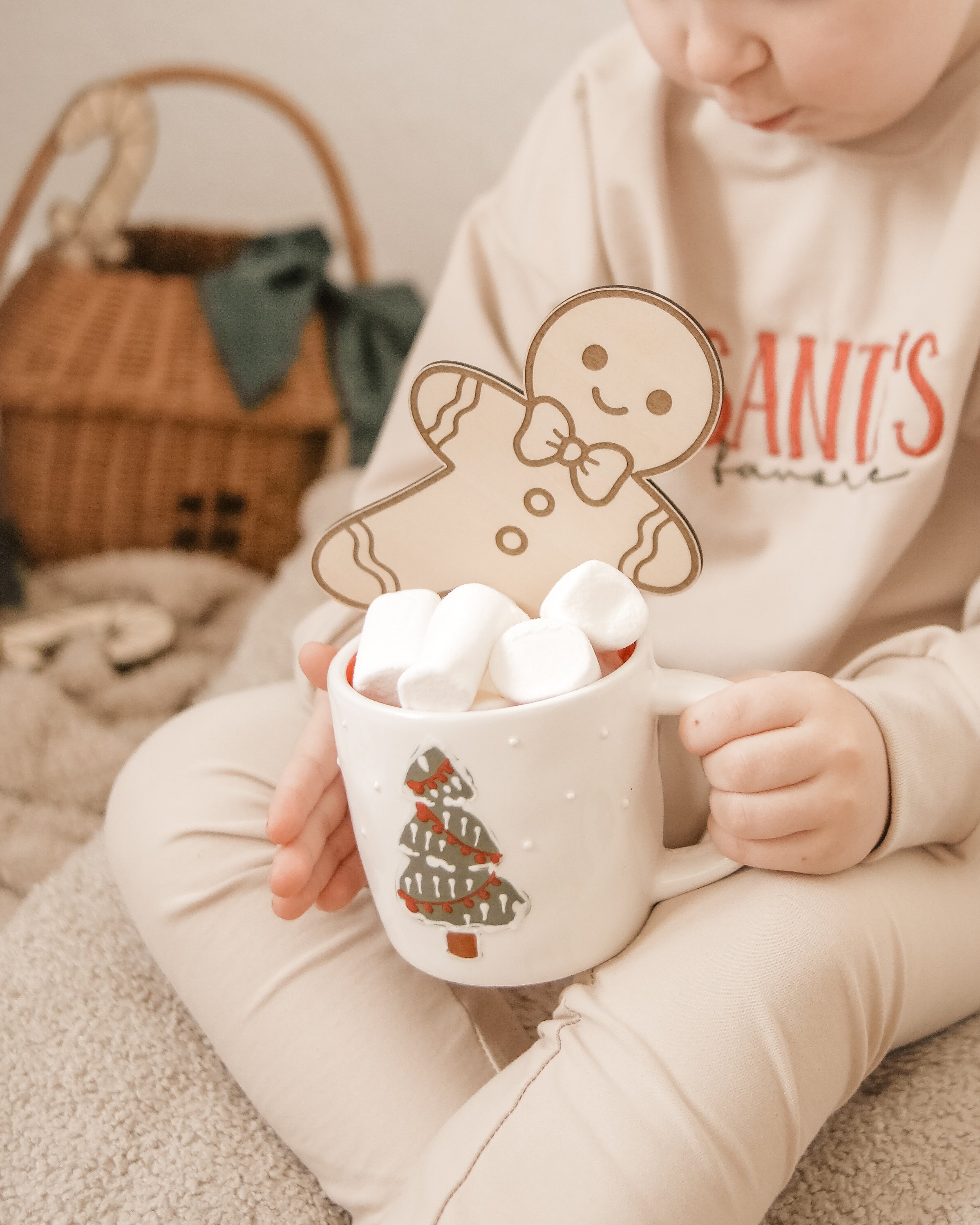 Lebkuchenmann Plätzchen aus Holz - Birke graviert