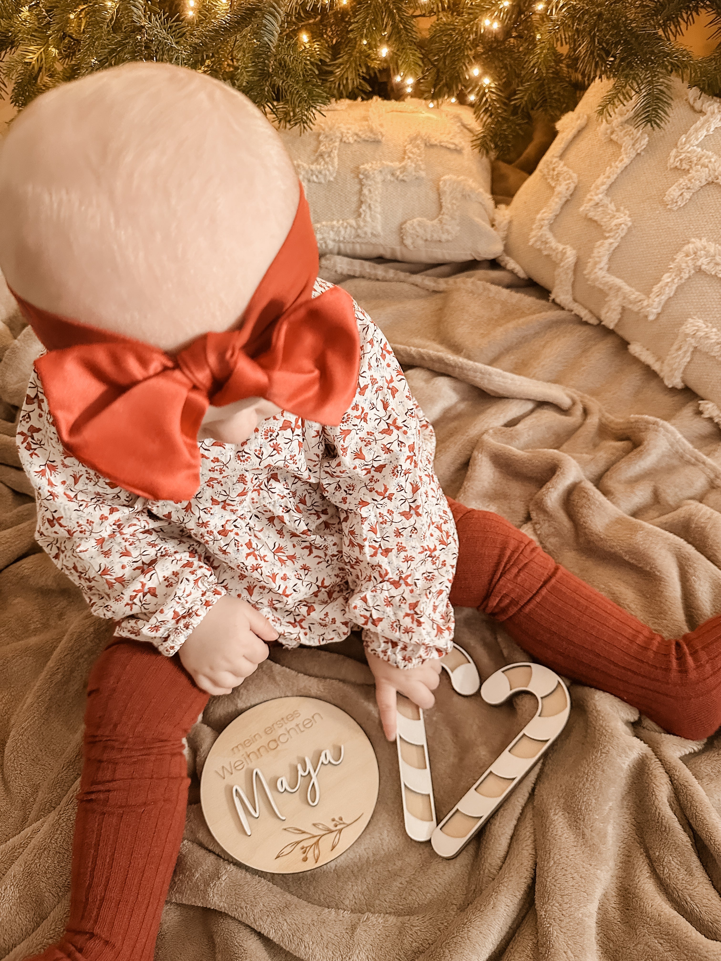 Meilensteinkarte - mein erstes Weihnachten personalisiert