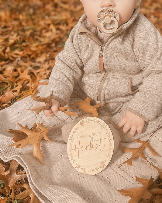 Mein erster Herbst Holztafel Meilensteinkarte Holzschild