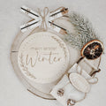 Mein erster Winter - Holztafel Meilensteinkarte Holzschild