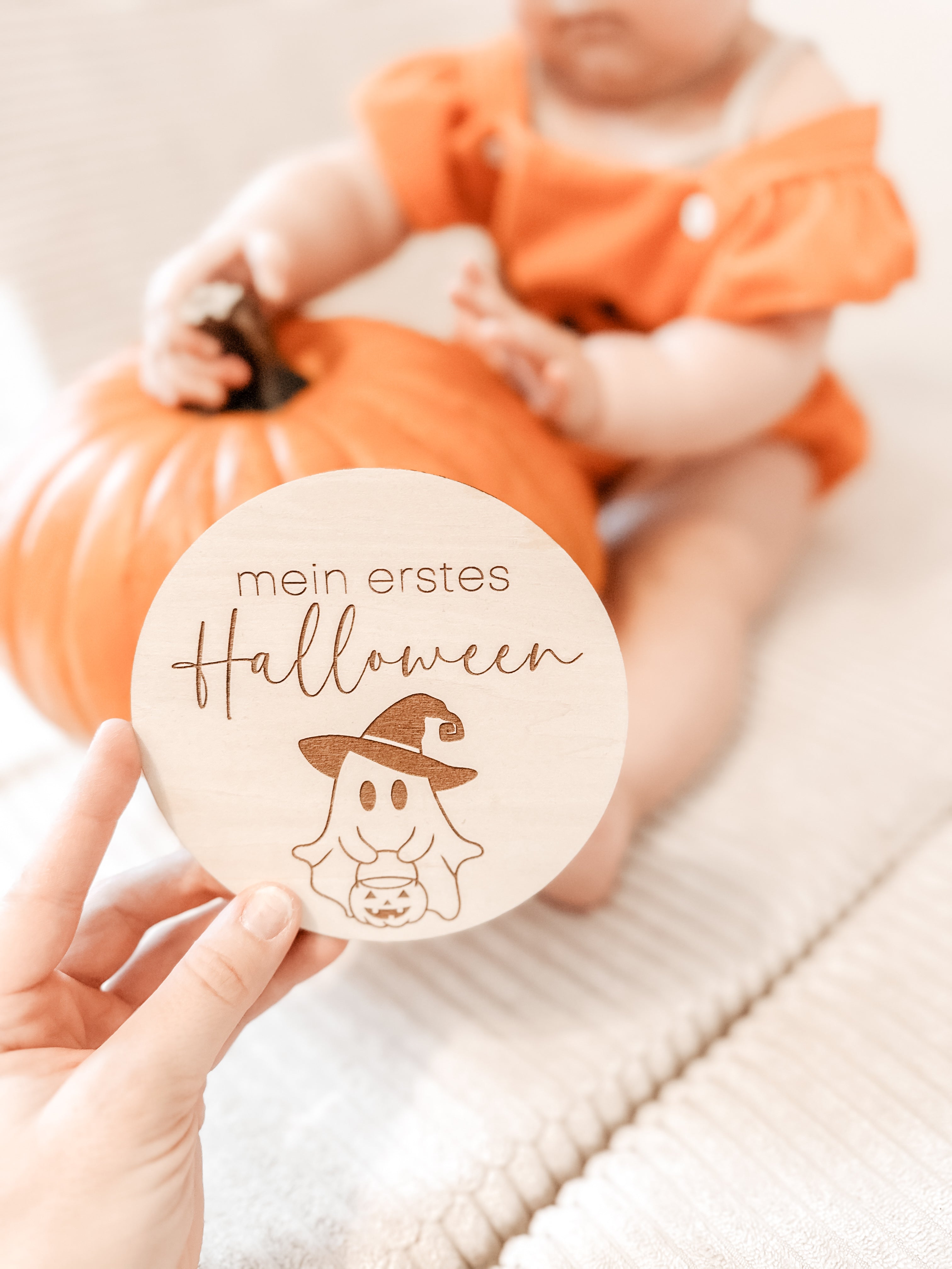 Mein Erstes Halloween Holztafel – Süßes Baby Meilenstein-Dekor