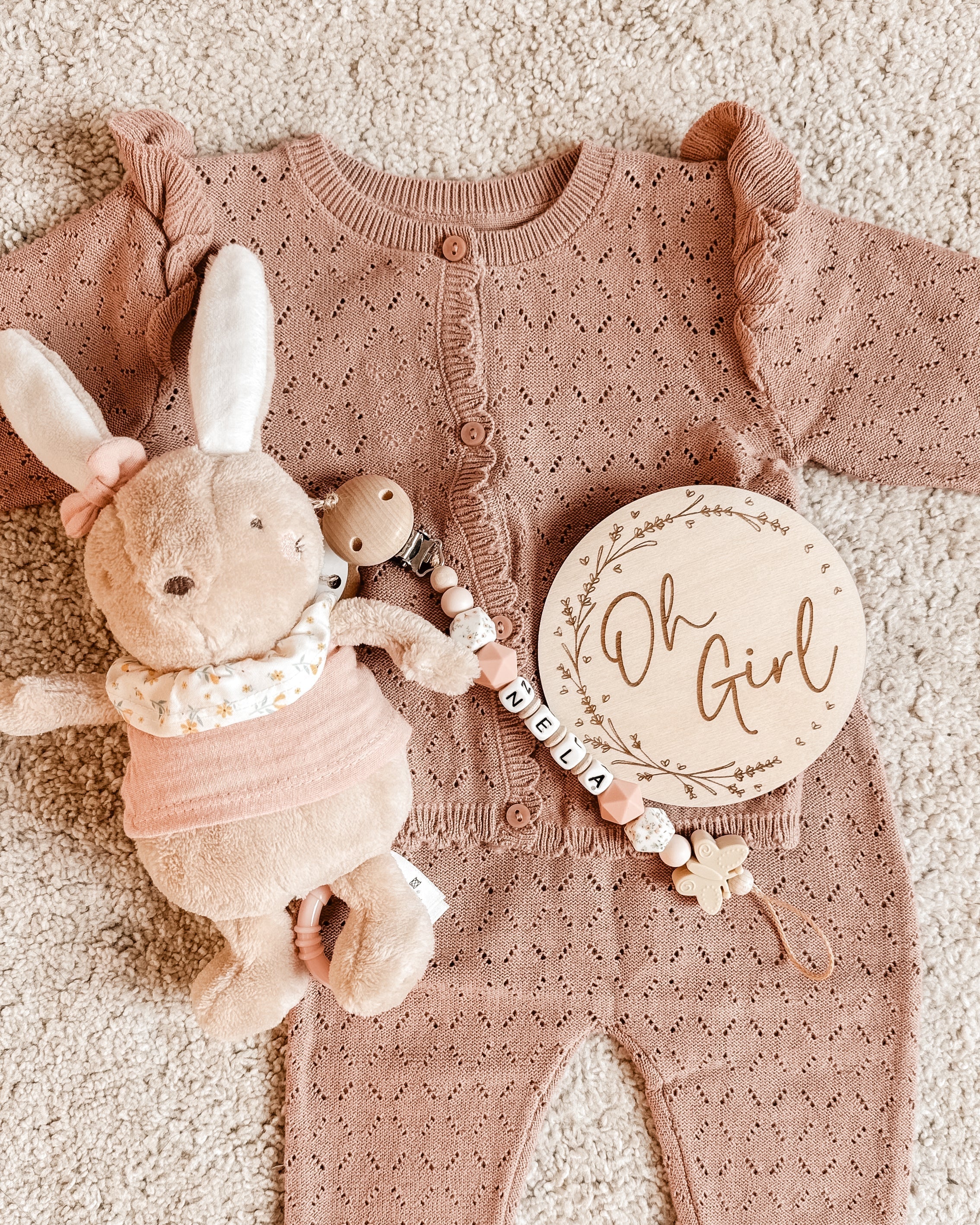 Oh Girl Meilensteintafel aus Holz