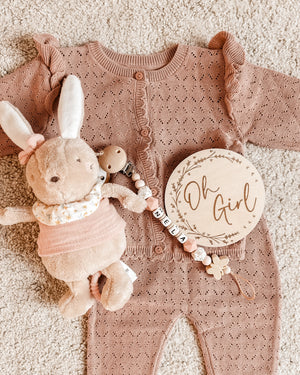 Oh Girl Meilensteintafel aus Holz