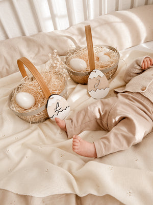 Osterkorbanhänger personalisiert mit Initialen