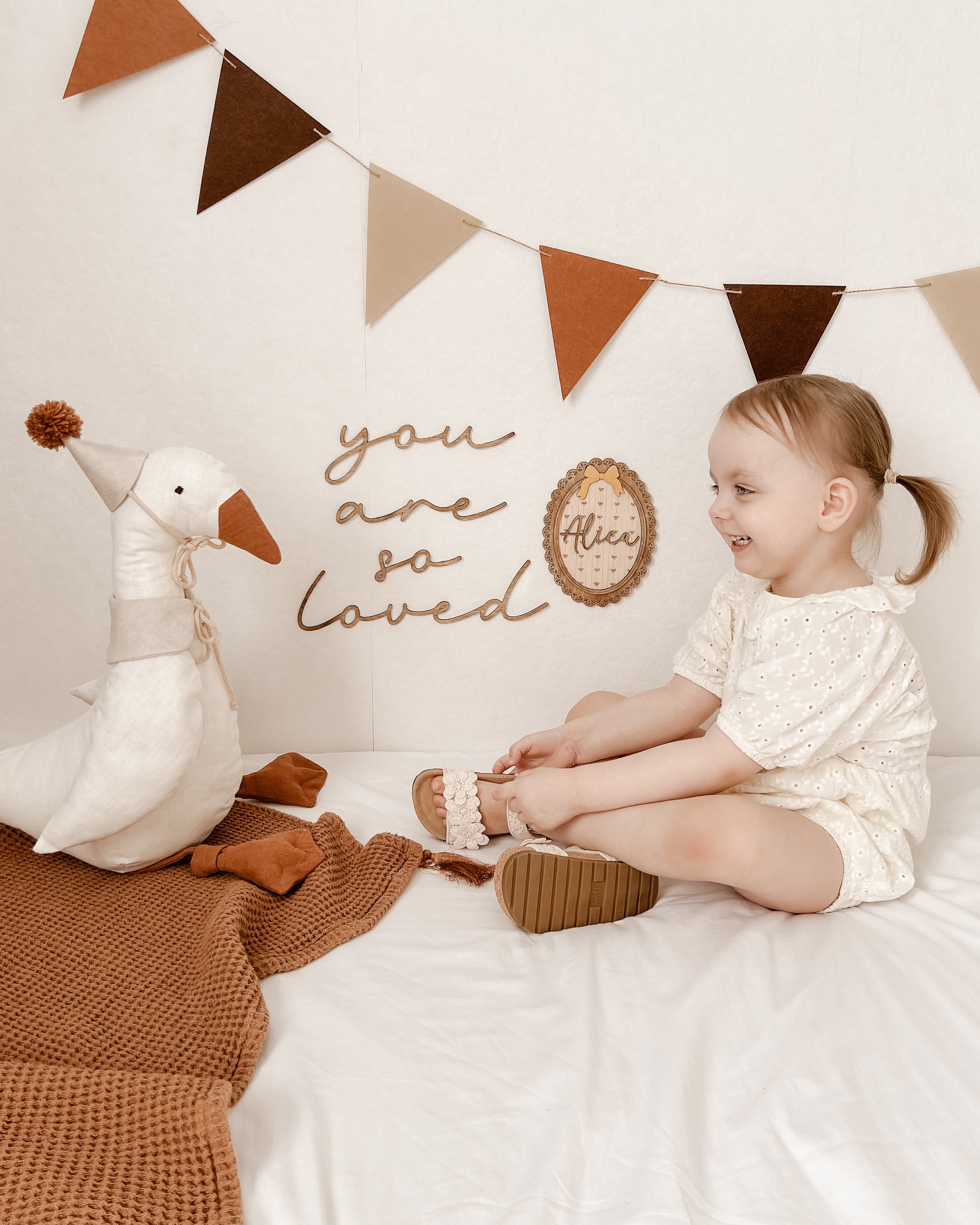 Personalisierte Holztafel im Vintagestil