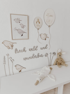 Personalisierter Ballon aus Holz - BohoWildflowerVibes