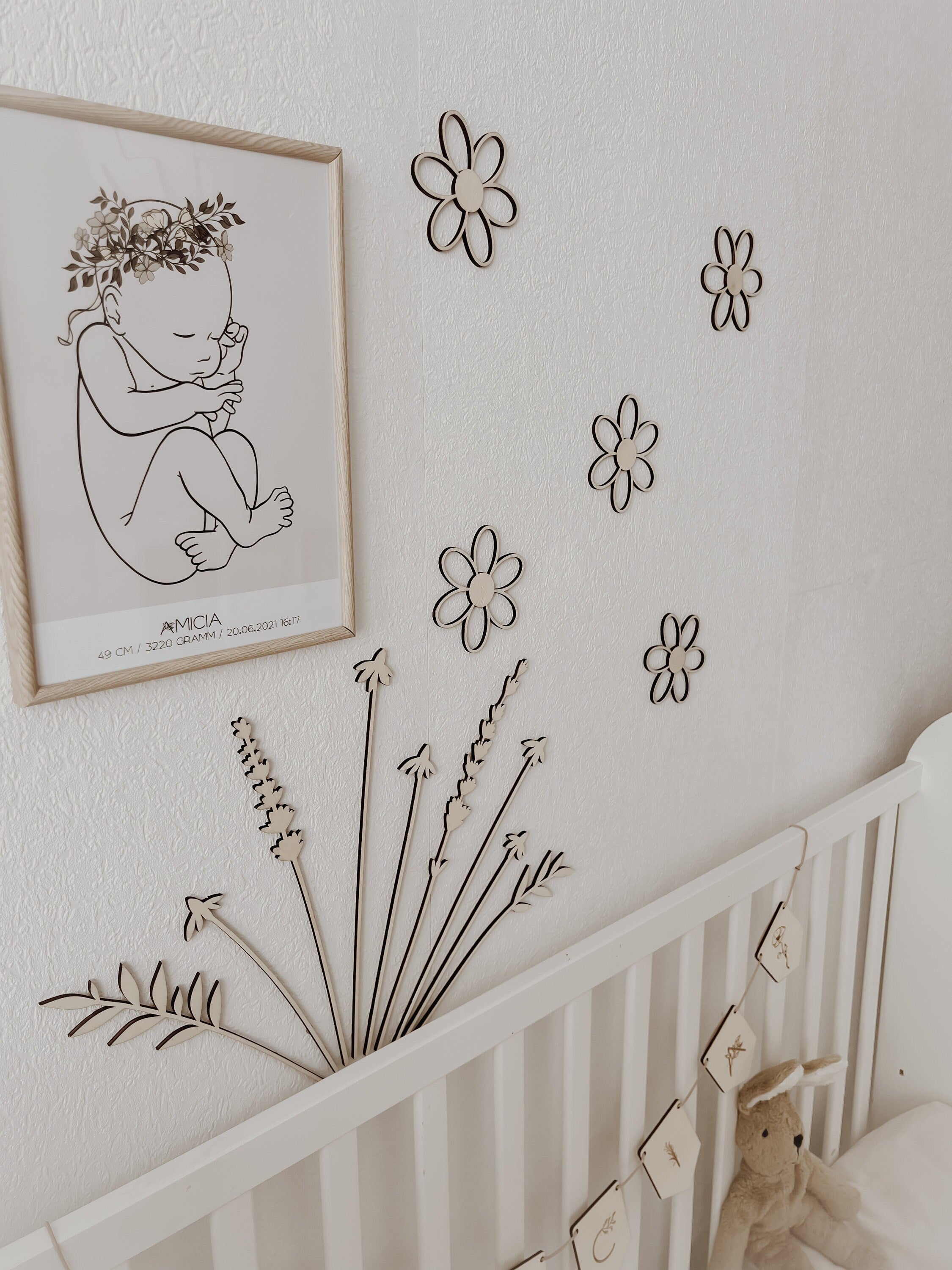 Personalisiertes Geburtsposter - Digitaler Download - BohoWildflowerVibes