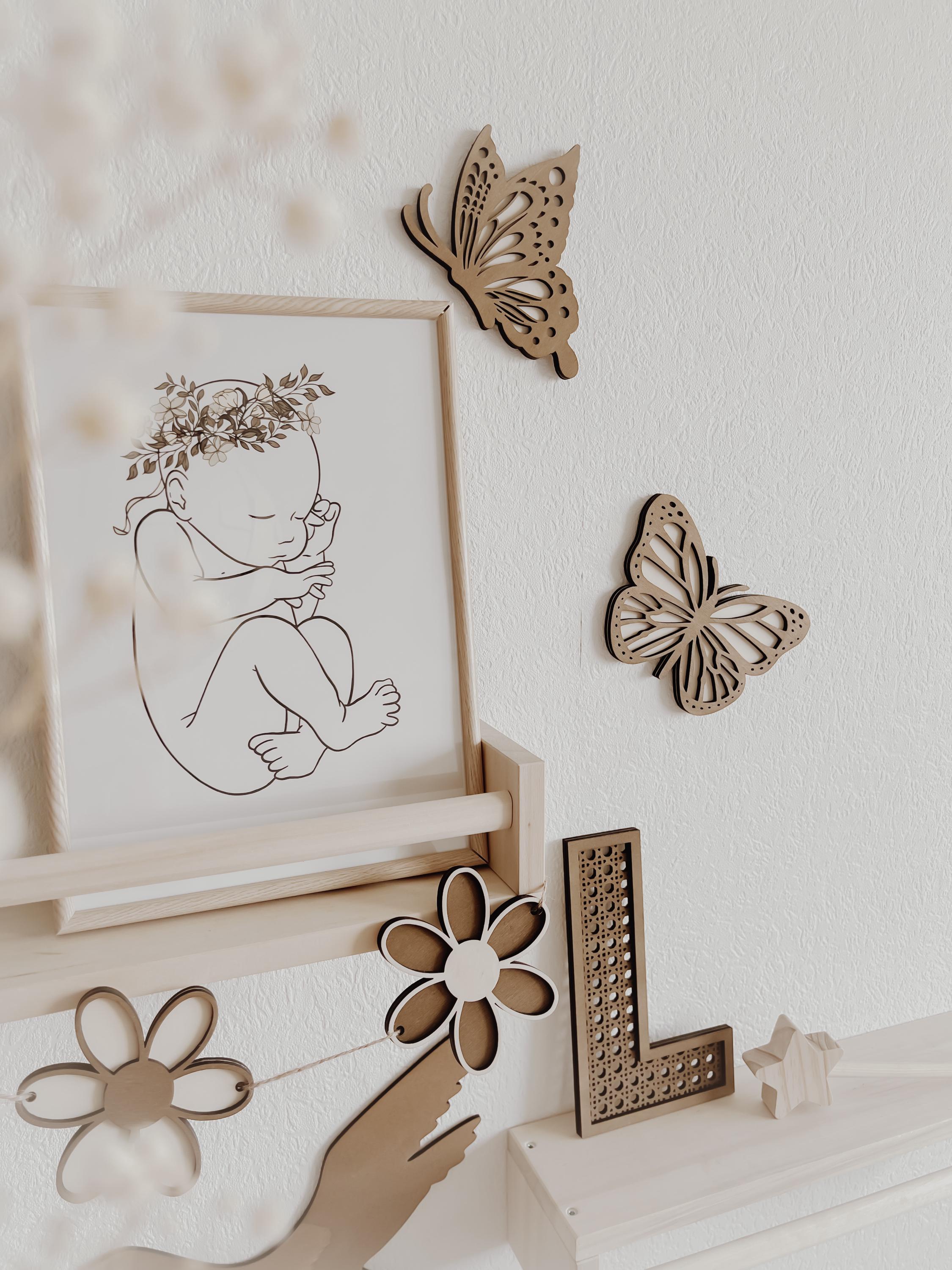 Personalisiertes Geburtsposter - Digitaler Download - BohoWildflowerVibes