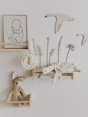 Personalisiertes Holzschild mit Buchstabe - BohoWildflowerVibes