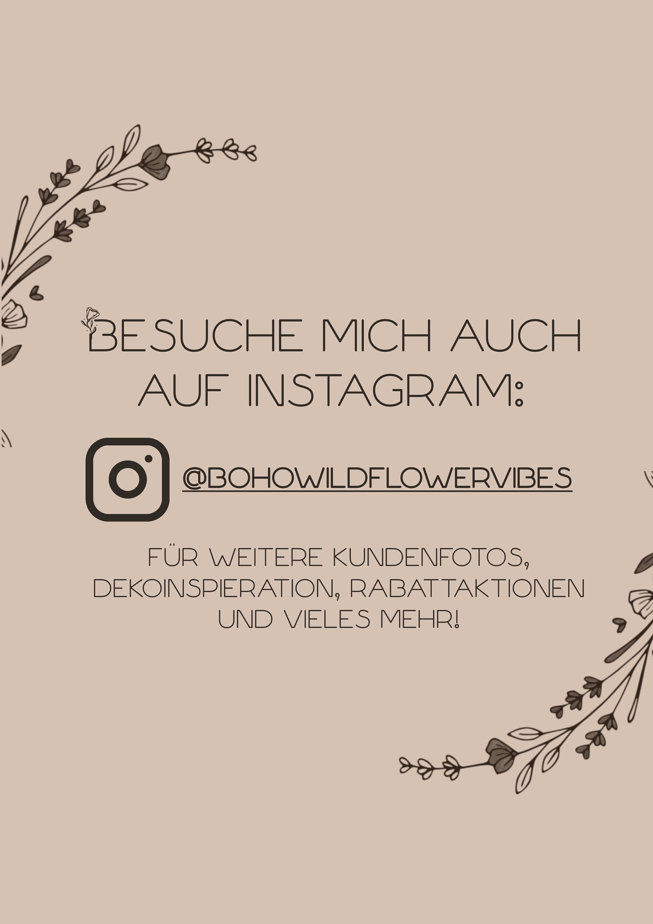 Personalisiertes Holzschild mit Geburtsblume, 12 Motive - BohoWildflowerVibes