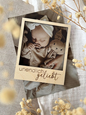 Polaroid Rahmen aus Holz - unendlich geliebt - BohoWildflowerVibes