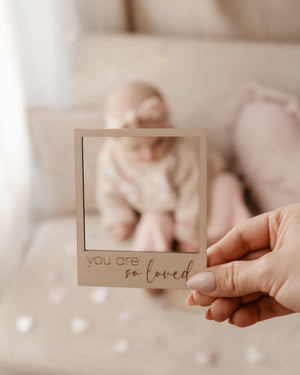 Polaroid Rahmen Fotorahmen aus Holz - you are so loved
