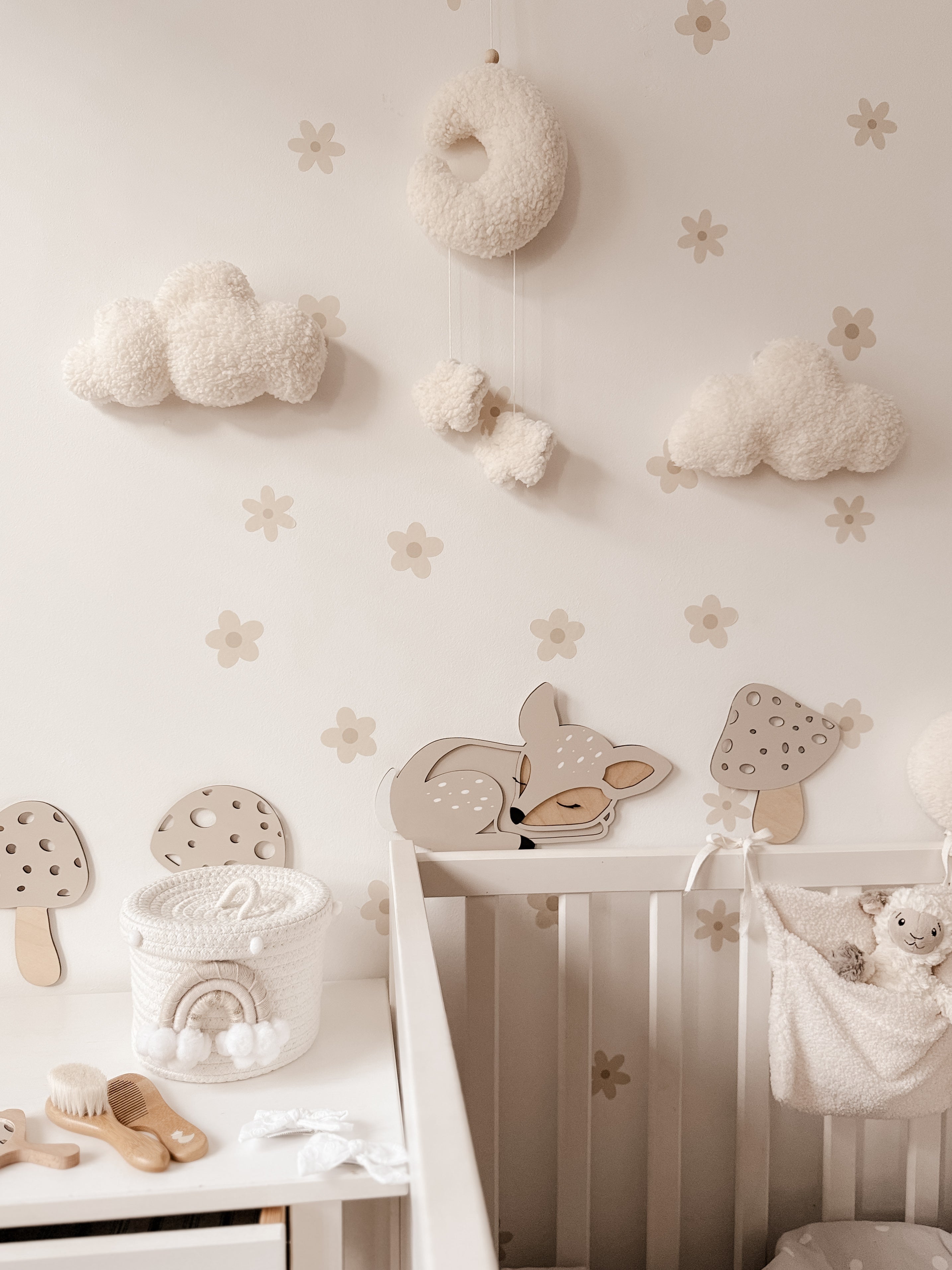 Reh aus Holz - Beige, Birke - BohoWildflowerVibes
