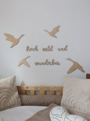 Schriftzug - frech wild und wunderbar - BohoWildflowerVibes