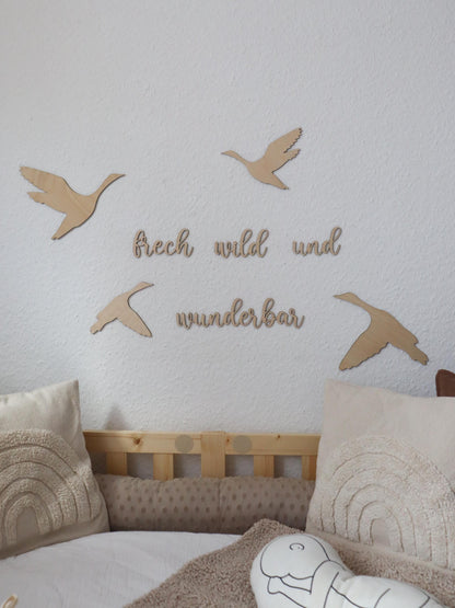 Schriftzug - frech wild und wunderbar - BohoWildflowerVibes