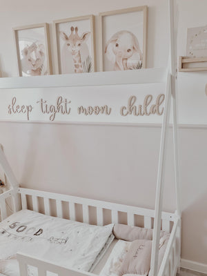 Schriftzug- sleep tight moon child - BohoWildflowerVibes