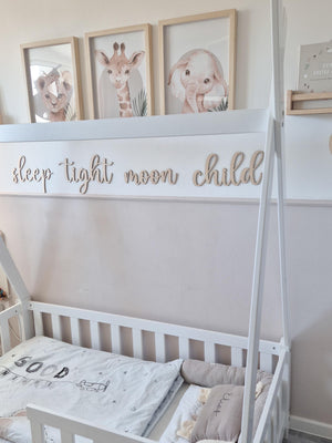 Schriftzug- sleep tight moon child - BohoWildflowerVibes