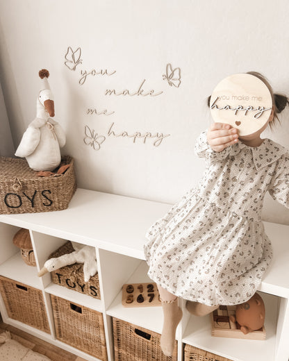 Schriftzug - you make me happy