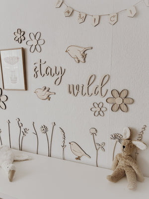 Schriftzug - stay wild - BohoWildflowerVibes