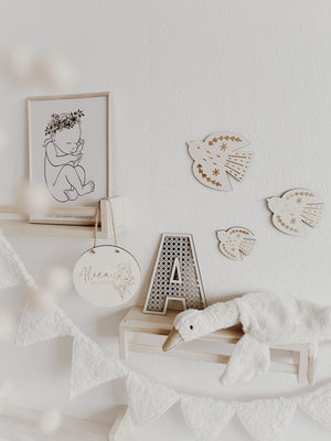 Tauben graviert - BohoWildflowerVibes