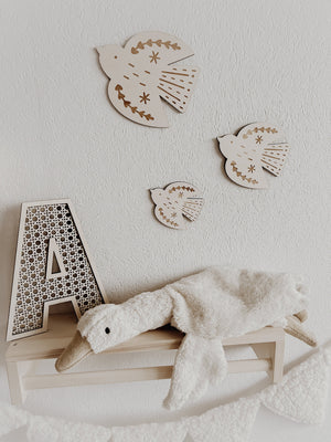 Tauben graviert - BohoWildflowerVibes