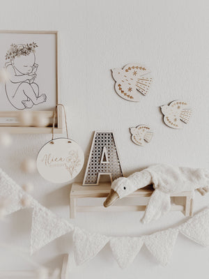 Tauben graviert - BohoWildflowerVibes