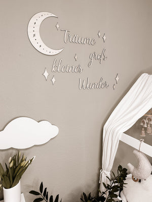 Schriftzug- Träume groß kleines Wunder