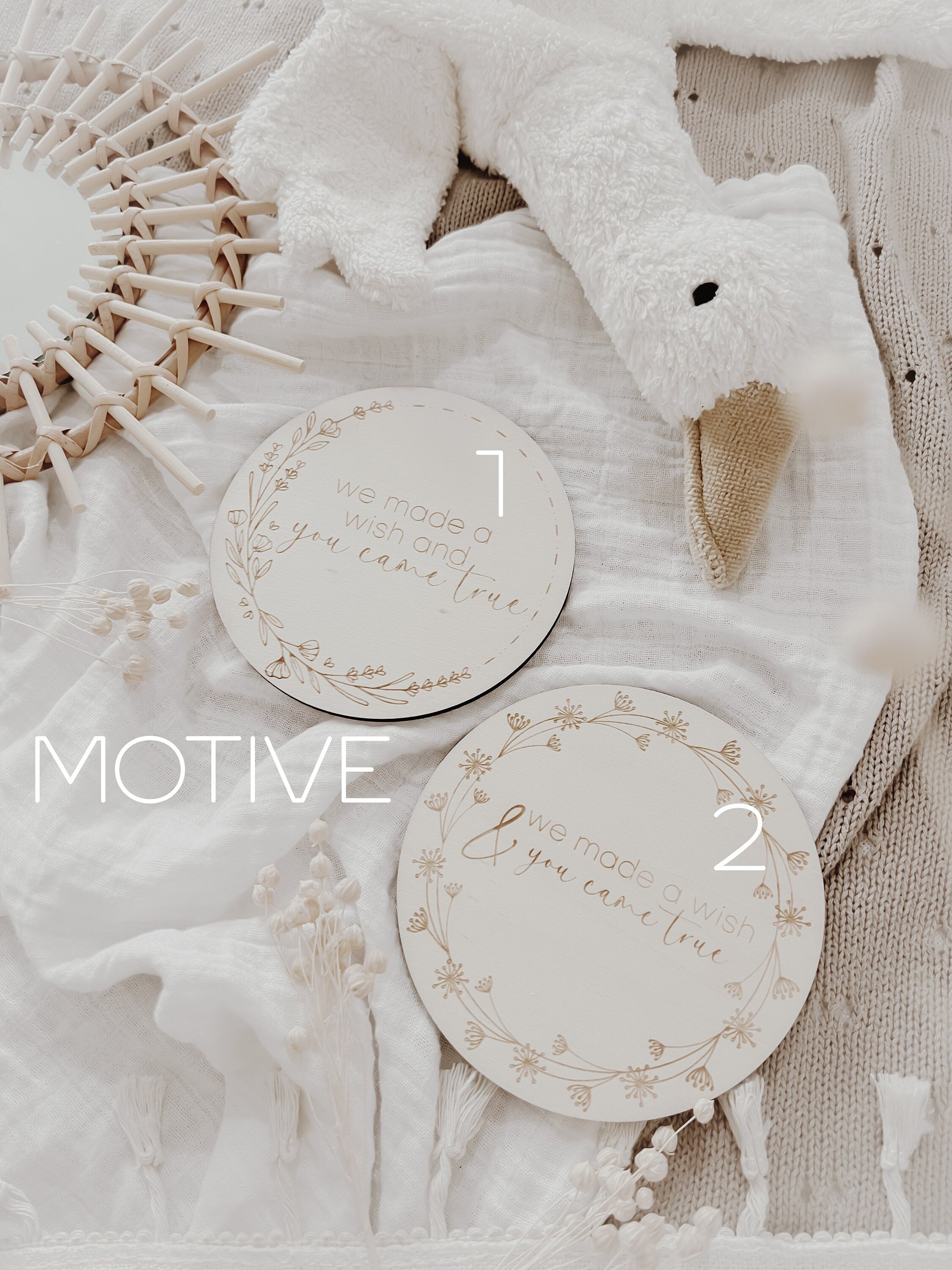 Holztafel - We made a wish and you came true - BohoWildflowerVibes