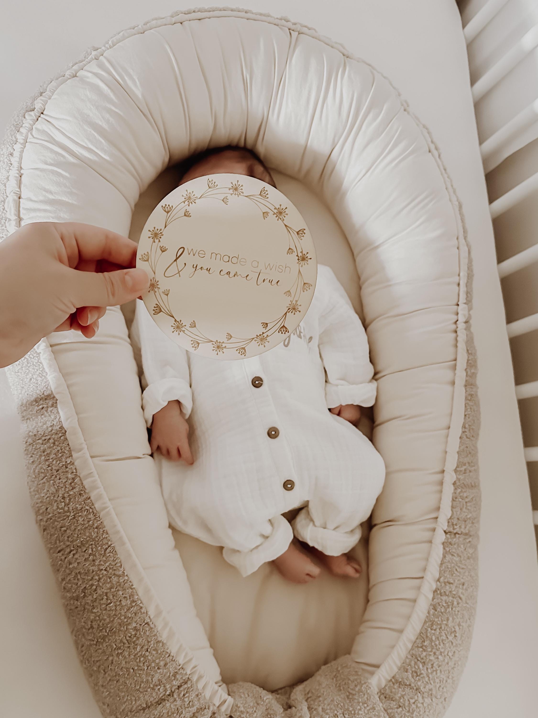 Holztafel - We made a wish and you came true - BohoWildflowerVibes